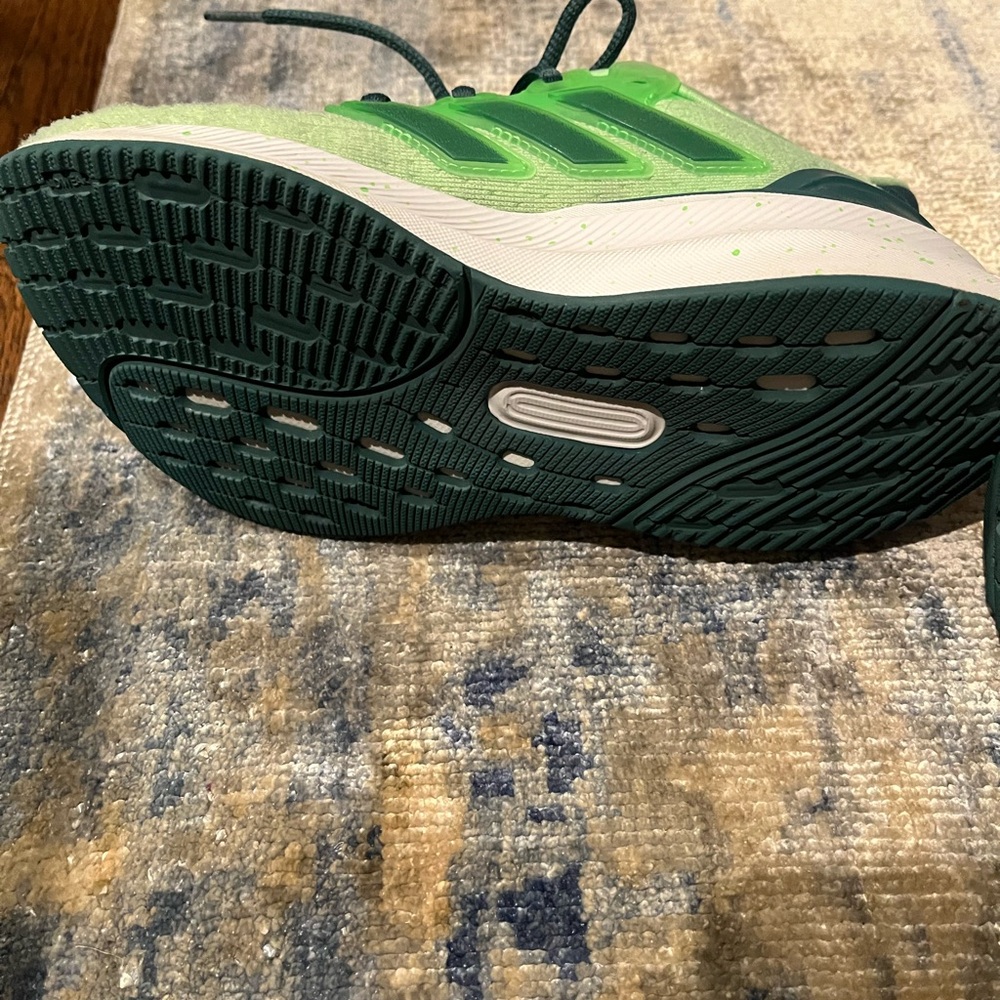 adidas Kids Light Green and Black Athletic Sneakers